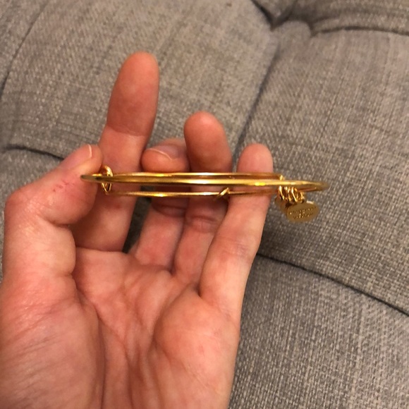 Alex and Ani Gold Bracelet with White Snowflake charm - Picture 7 of 7